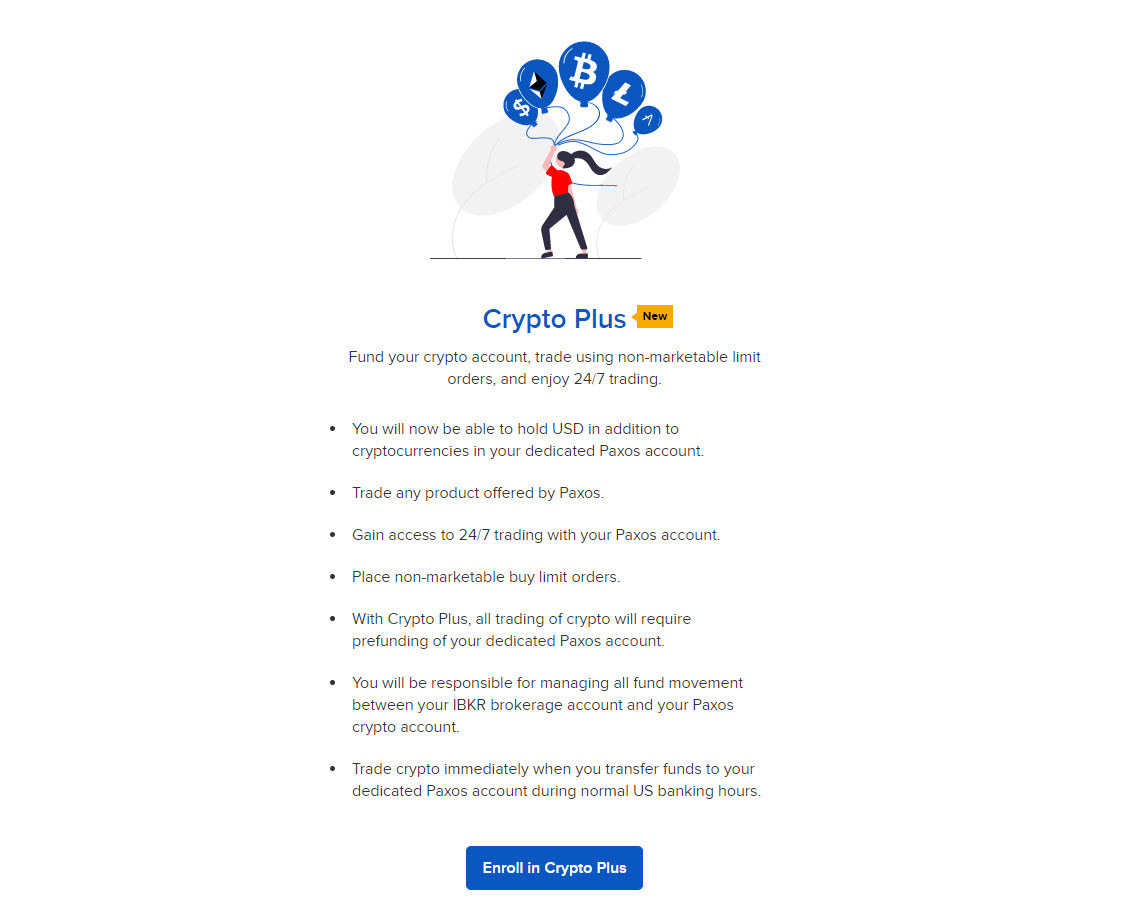 Image displays the enroll in crypto plus option in portal.